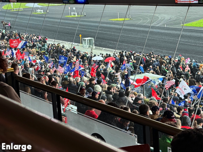 Photo of 2025 Prix d'Amerique Crowd Waving Flags