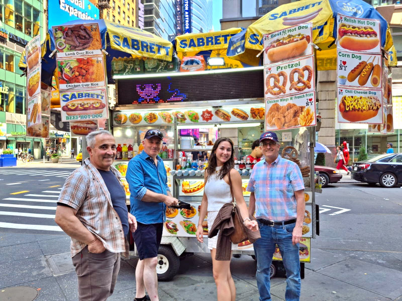Photo of the group in Times Square