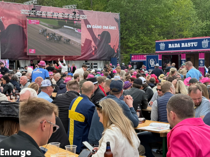 Finnish Fans at Solvalla Photo of Finnish Fans at Solvalla